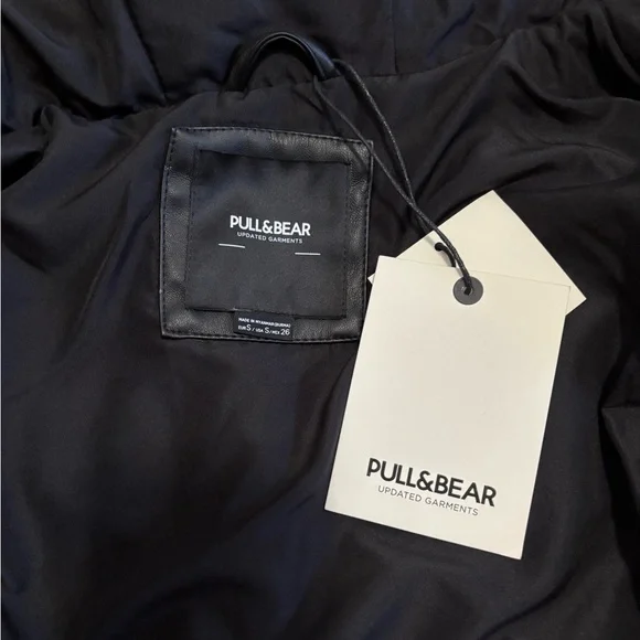 Pull&Bear Black Puffer Jacket - Picture 4 of 5